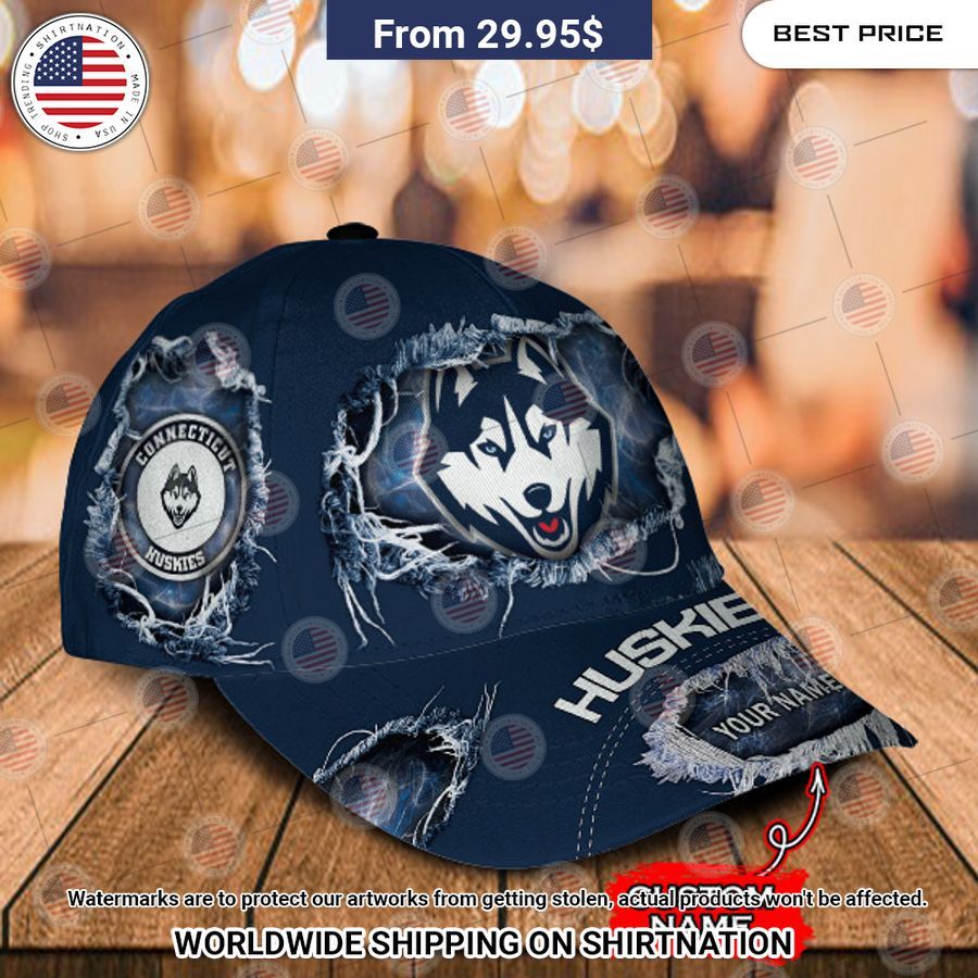 NCAA Connecticut Huskies Custom Cap Rocking picture
