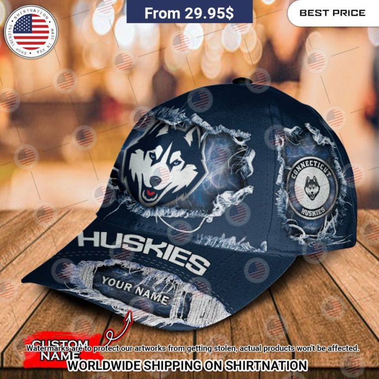 NCAA Connecticut Huskies Custom Cap Natural and awesome