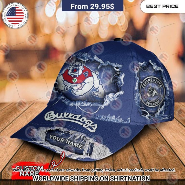 NCAA Fresno State Bulldogs football Custom Cap Impressive picture.