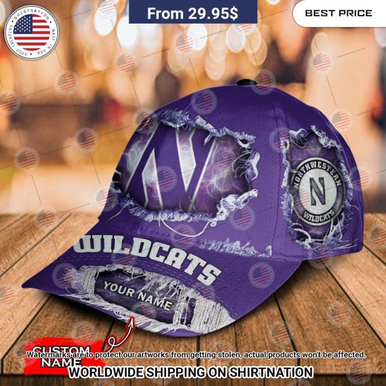 NCAA Northwestern Wildcats Custom Cap Eye soothing picture dear