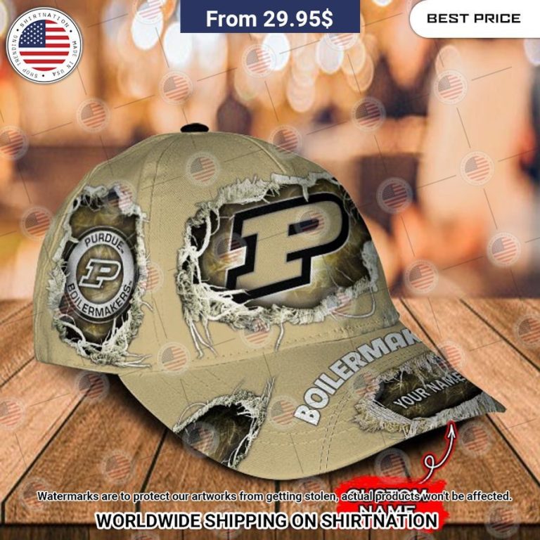 NCAA Purdue Boilermakers Custom Cap Wow, cute pie