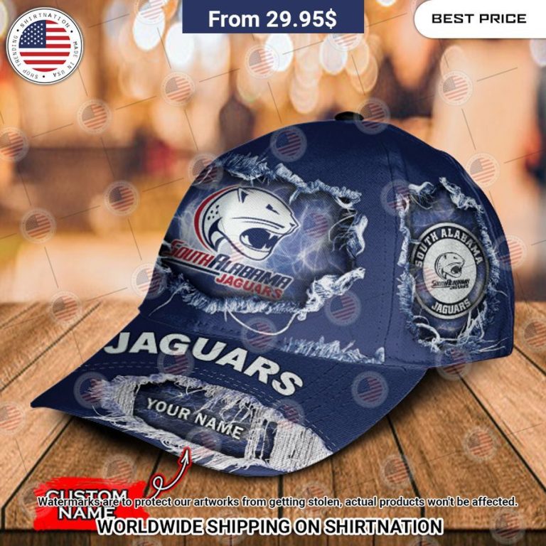 NCAA South Alabama Jaguars Custom Cap Natural and awesome