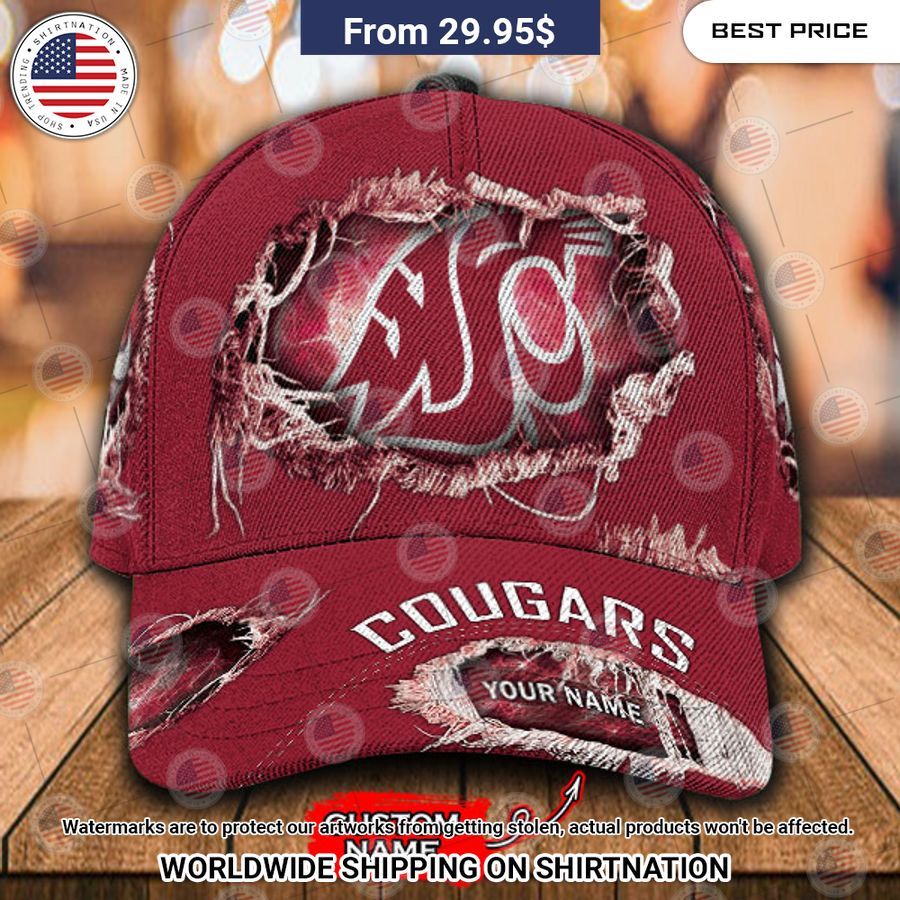 NCAA Washington State Cougars Custom Cap Rocking picture