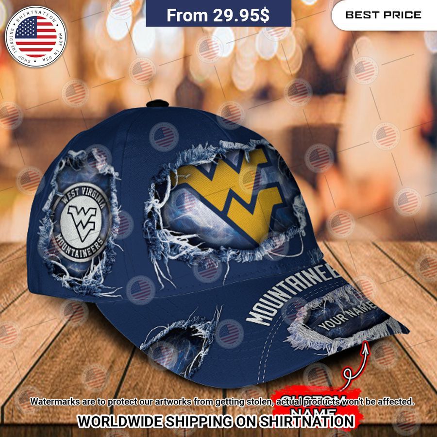 NCAA West Virginia Mountaineers Custom Cap Sizzling