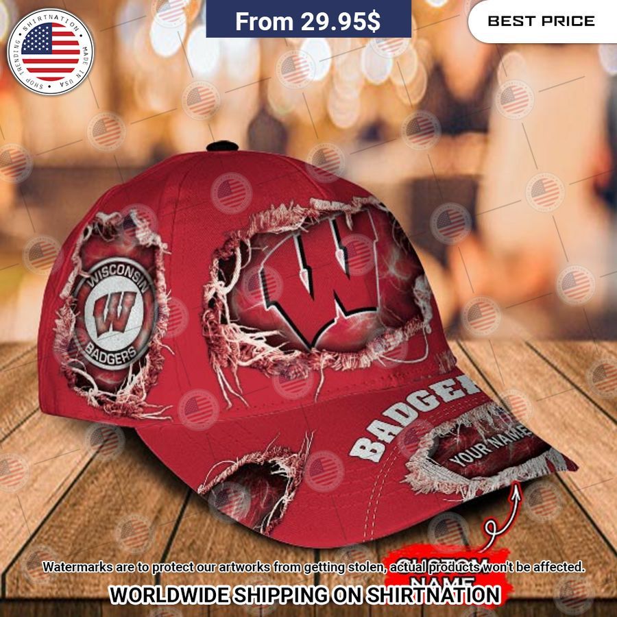 NCAA Wisconsin Badgers Custom Cap Loving click