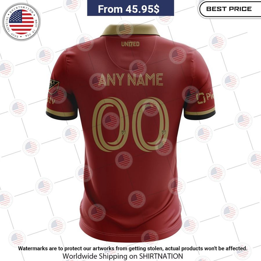 Personalized Atlanta United FC 2023 Home MLS Polo Shirt Cutting dash