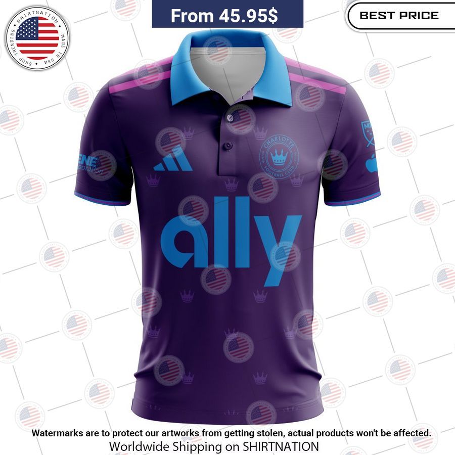 Personalized Charlotte FC 2023 Away MLS Polo Shirt Loving click