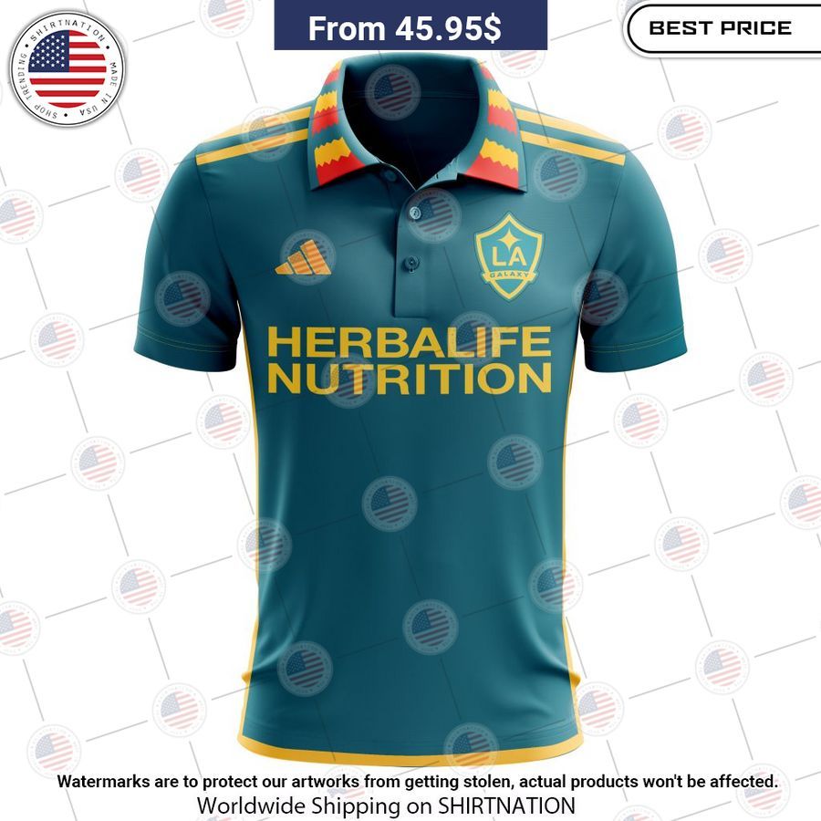 Personalized LA Galaxy 2023 Away MLS Polo Shirt My friend and partner