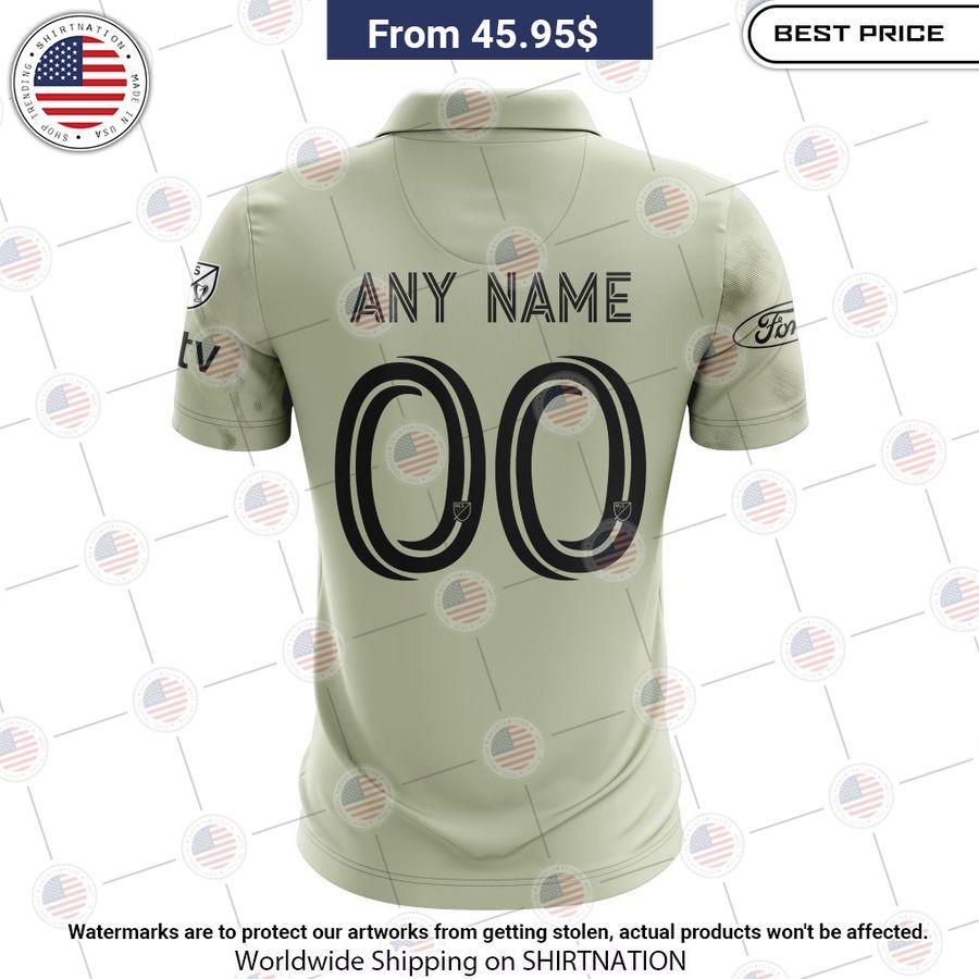 Personalized Los Angeles Football Club 2023 Away MLS Polo Shirt Damn good