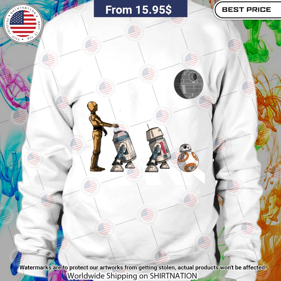R2 D2 C 3Po Bb8 Star Wars Beatles Abbey Road Droids Shirt You look lazy