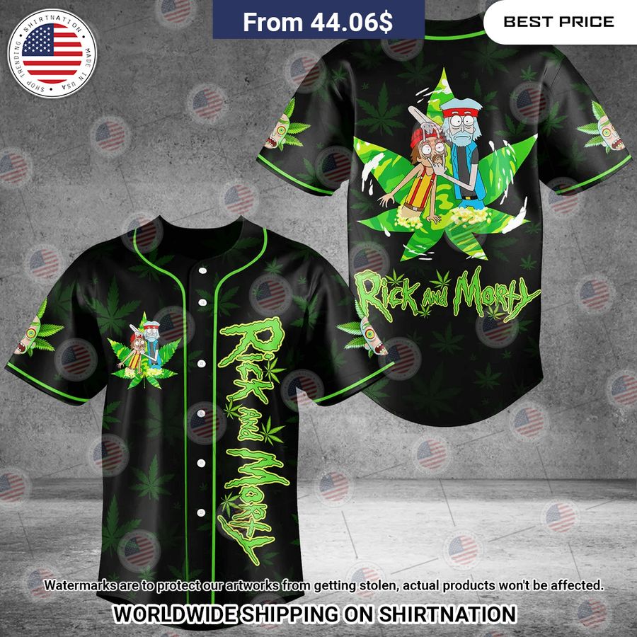 Rick N Morty As Cheech&Chong Baseball Jersey This is awesome and unique