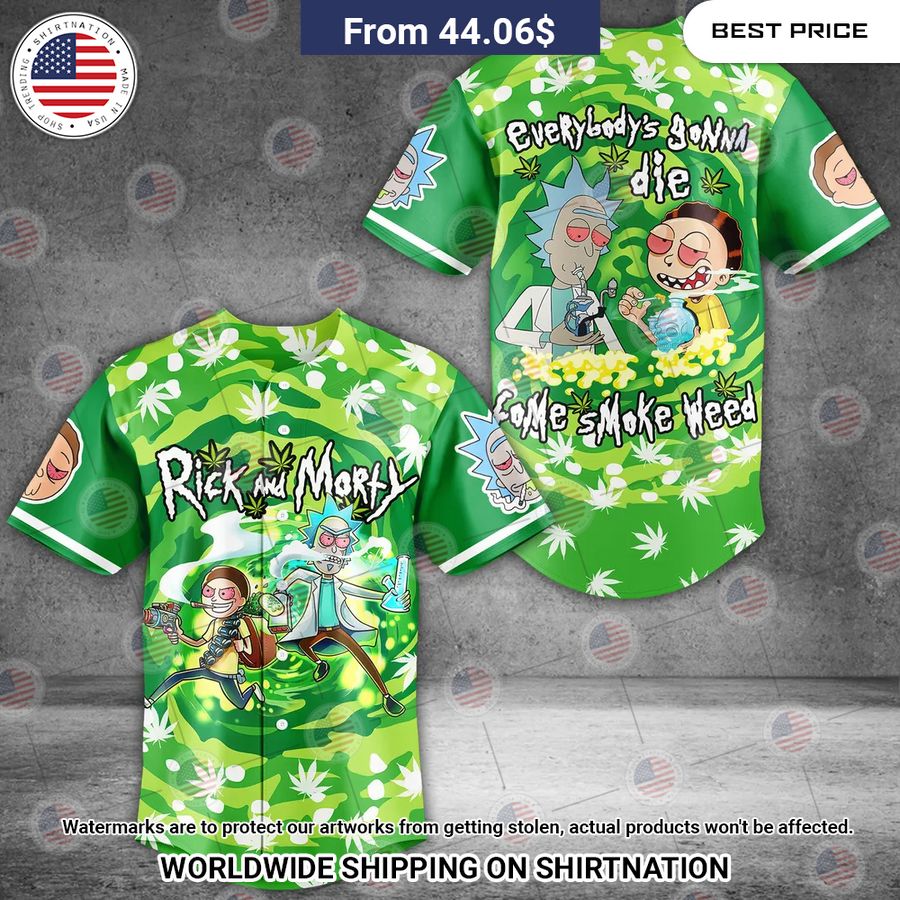 Rick N Morty Smoke Smoke Weed Baseball Jersey You guys complement each other