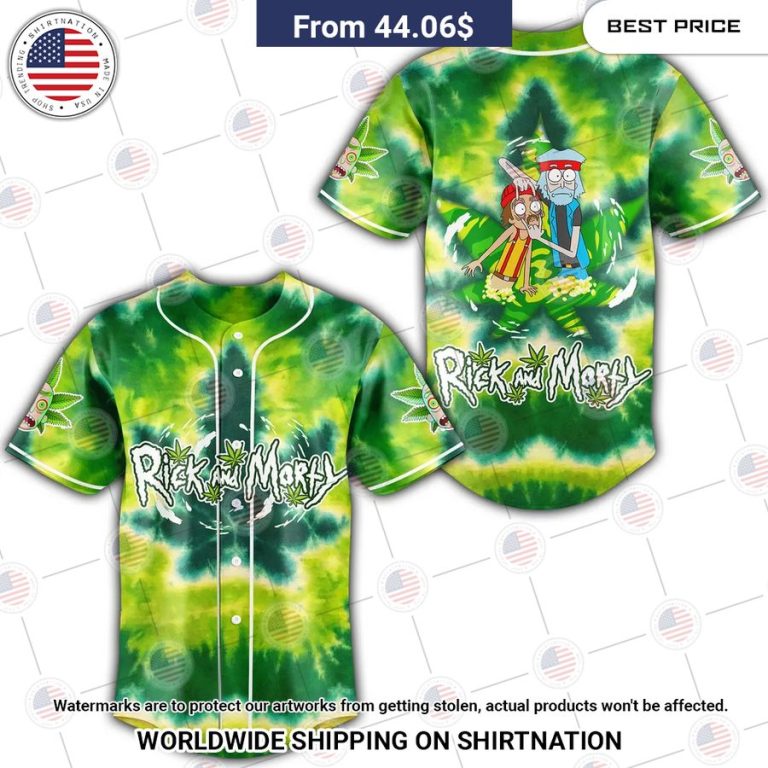 Rick N Morty Tiedye Baseball Jersey Good click