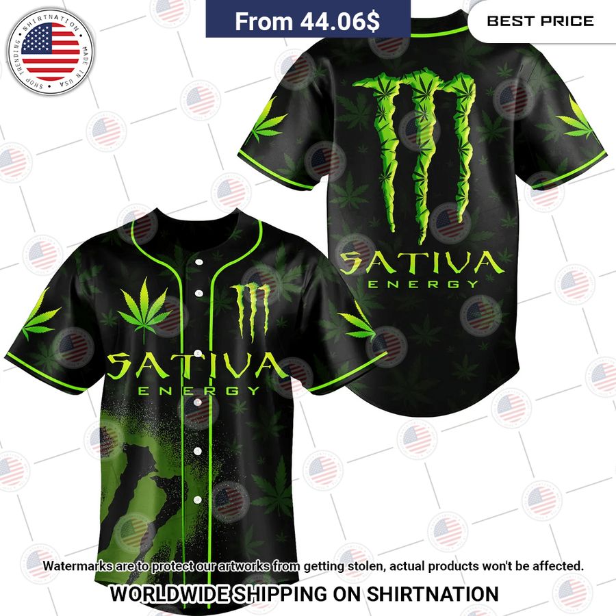Sativa Energy Baseball Jersey I love how vibrant colors are in the picture.