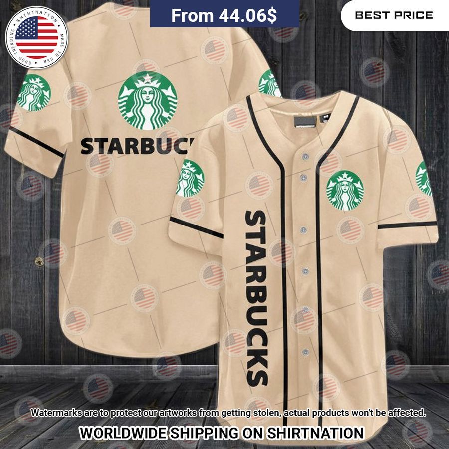 Starbucks Baseball Jersey Unique and sober