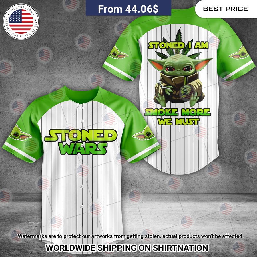 Stoned Wars Stoned I Am Yoda Baseball Jersey Nice place and nice picture