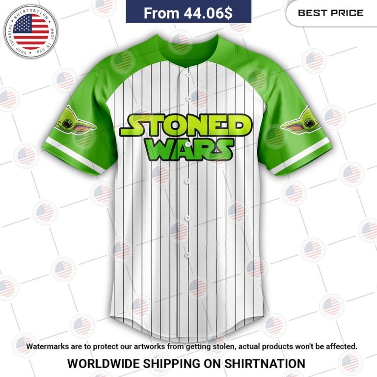 Stoned Wars Stoned I Am Yoda Baseball Jersey Handsome as usual