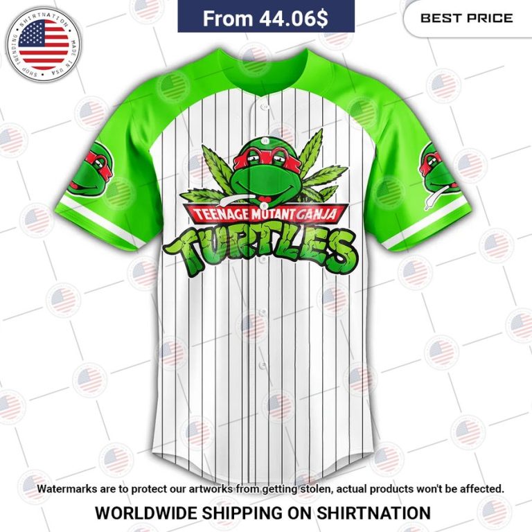 Teenage Mutant Ganja Turtles Say Yes To Weed Baseball Jersey Out of the world