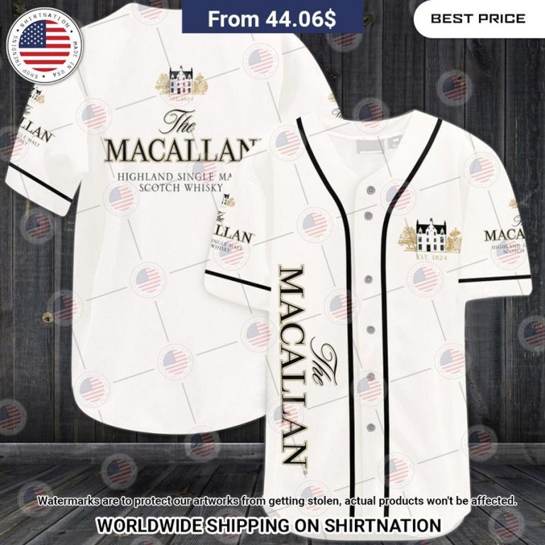 The Macallan Rare Cask Baseball Jersey You look beautiful forever