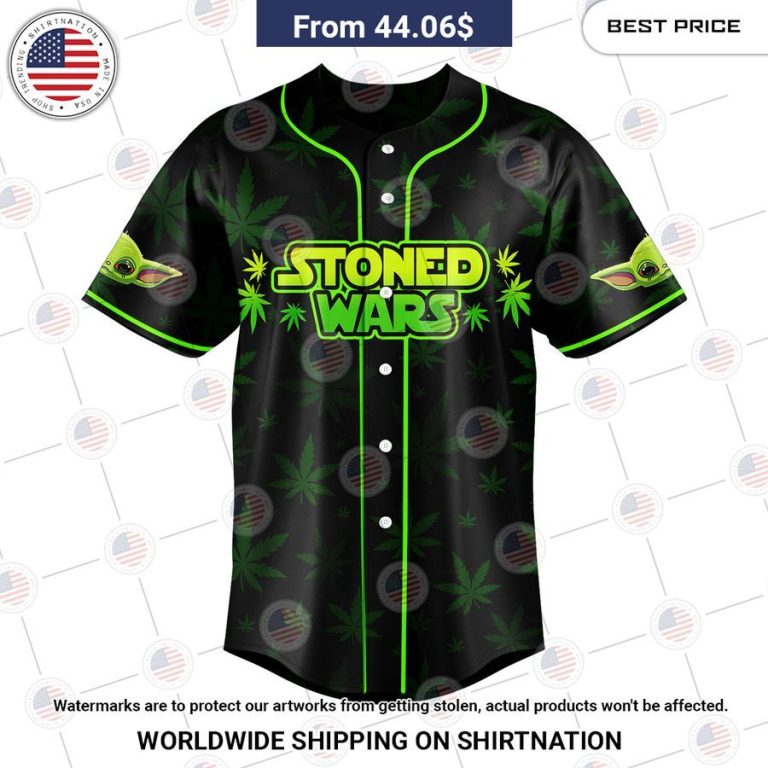 Yoda Stoned Wars Stoned I Am Baseball Jersey Ah! It is marvellous