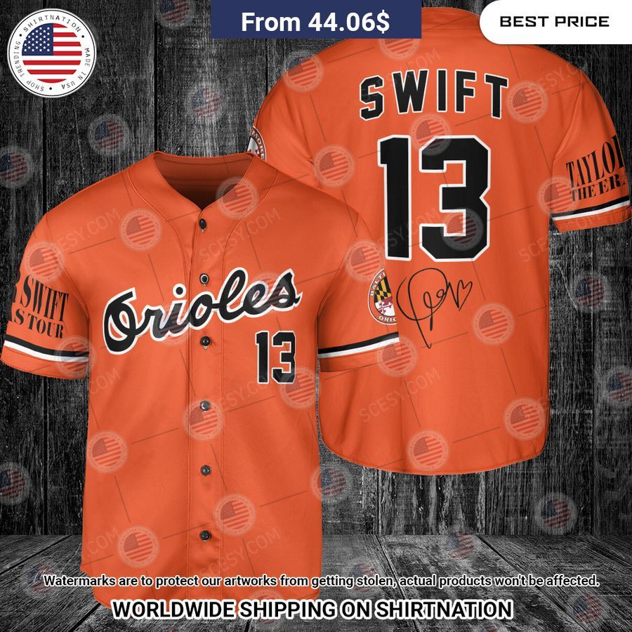 Baltimore Orioles Taylor Swift Orange Custom Baseball Jersey Loving click