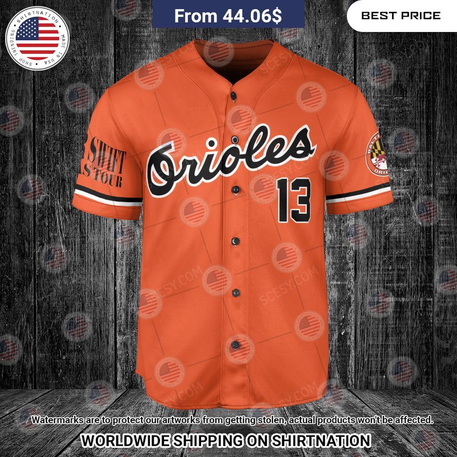 Baltimore Orioles Taylor Swift Orange Custom Baseball Jersey Coolosm