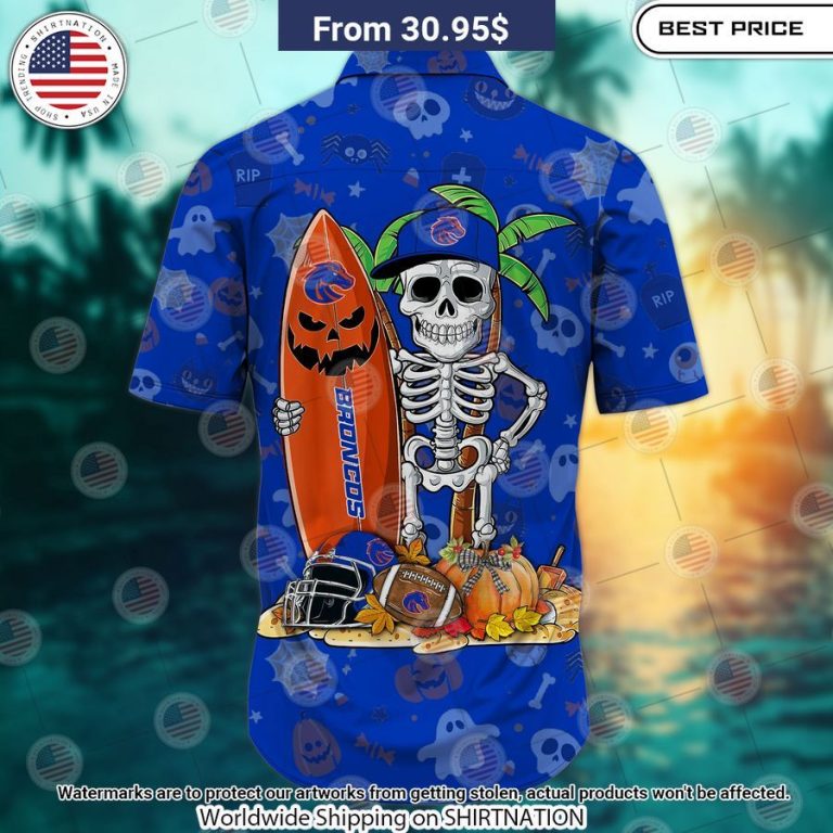 Boise State Broncos Skeleton Hawaiian Shirt Nice bread, I like it