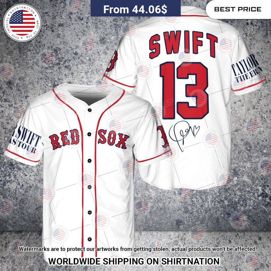Boston Red Sox Taylor Swift Custom Baseball Jersey She has grown up know