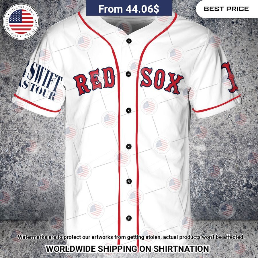 Boston Red Sox Taylor Swift Custom Baseball Jersey Rocking picture