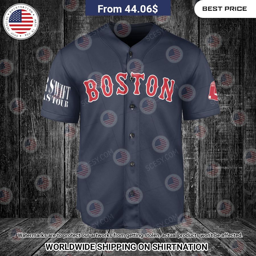 Boston Red Sox Taylor Swift Navy Custom Baseball Jersey I like your hairstyle