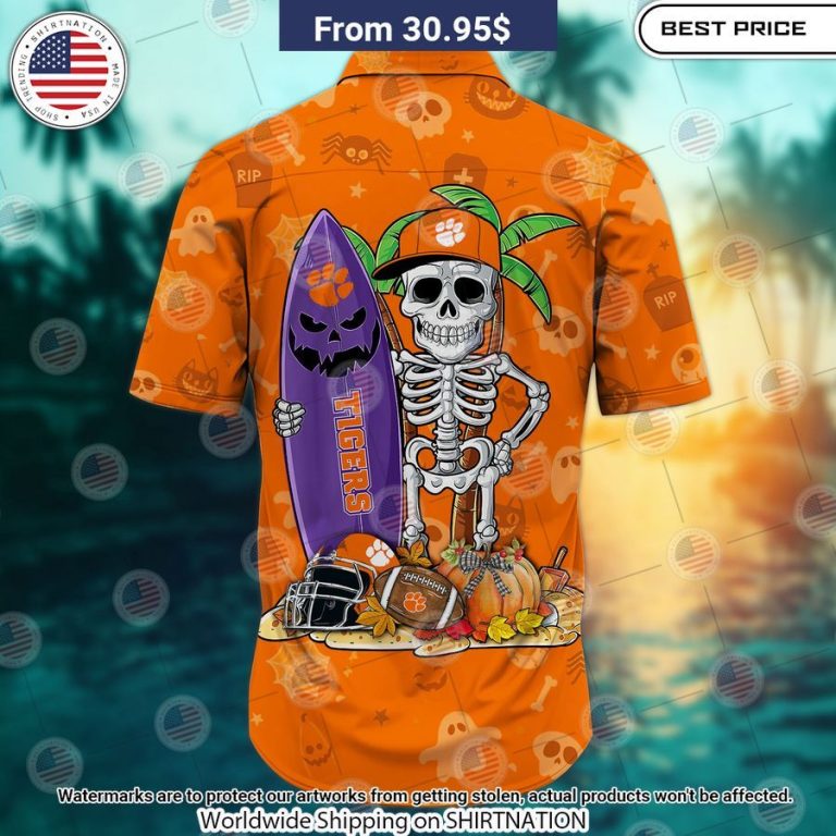 Clemson Tigers Skeleton Hawaiian Shirt You look too weak