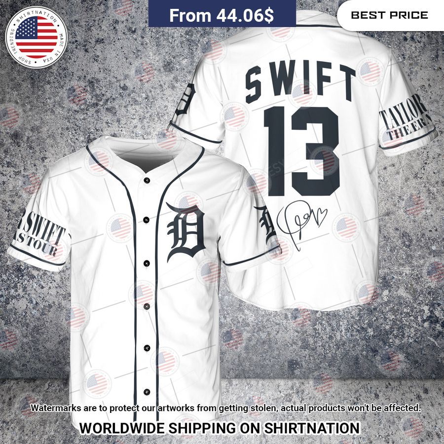 Detroit Tigers Taylor Swift Custom Baseball Jersey Best couple on earth