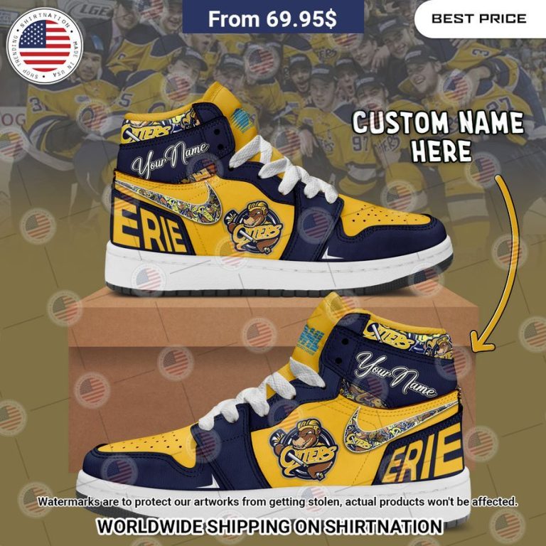 Erie Otters Custom Air Jordan 1 Sizzling