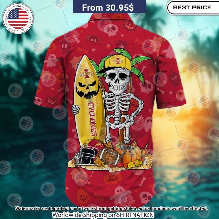 Iowa State Cyclones Skeleton Hawaiian Shirt Studious look