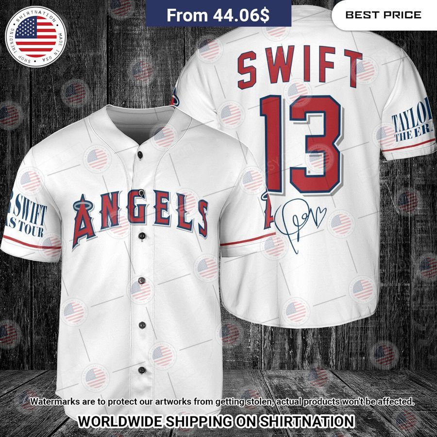 Los Angeles Angels Taylor Swift Custom Baseball Jersey Selfie expert
