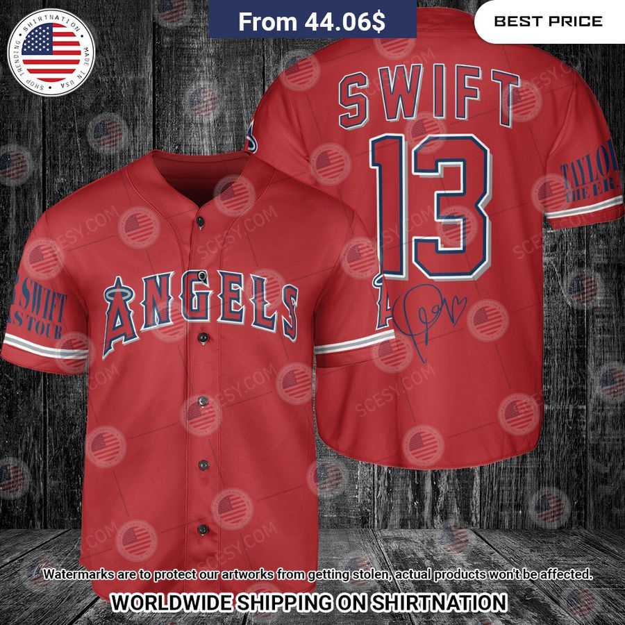 LA Dodgers Taylor Swift Baseball Jersey - Gray - Scesy