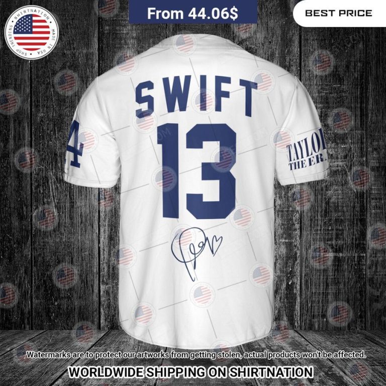 Los Angeles Dodgers Taylor Swift Custom Baseball Jersey Generous look