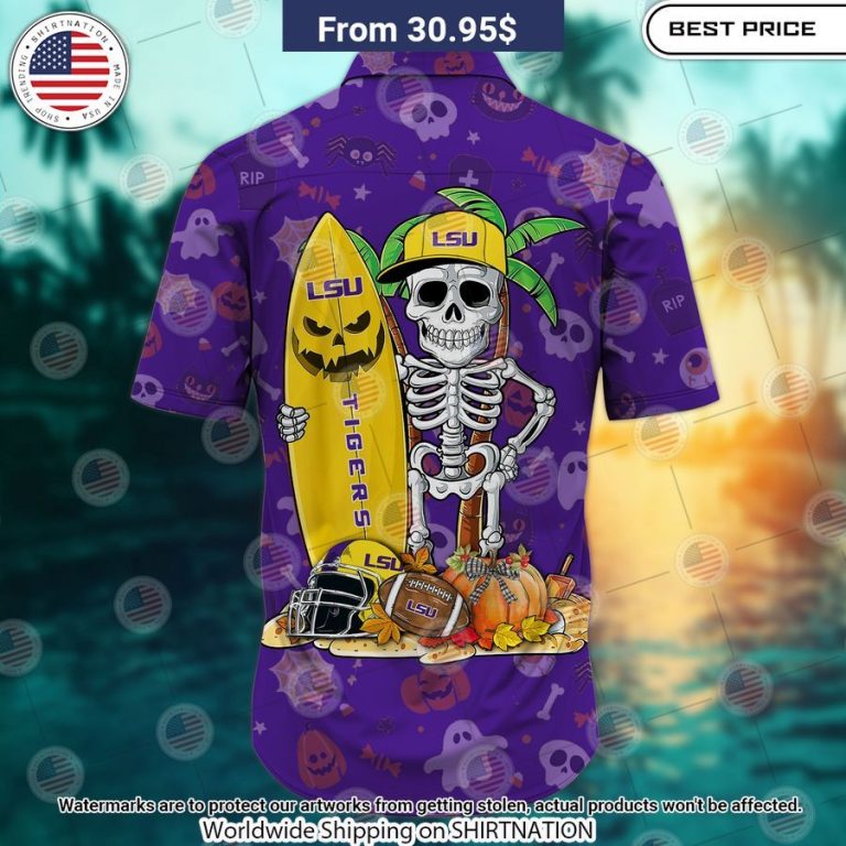 LSU Tigers Skeleton Hawaiian Shirt You tried editing this time?