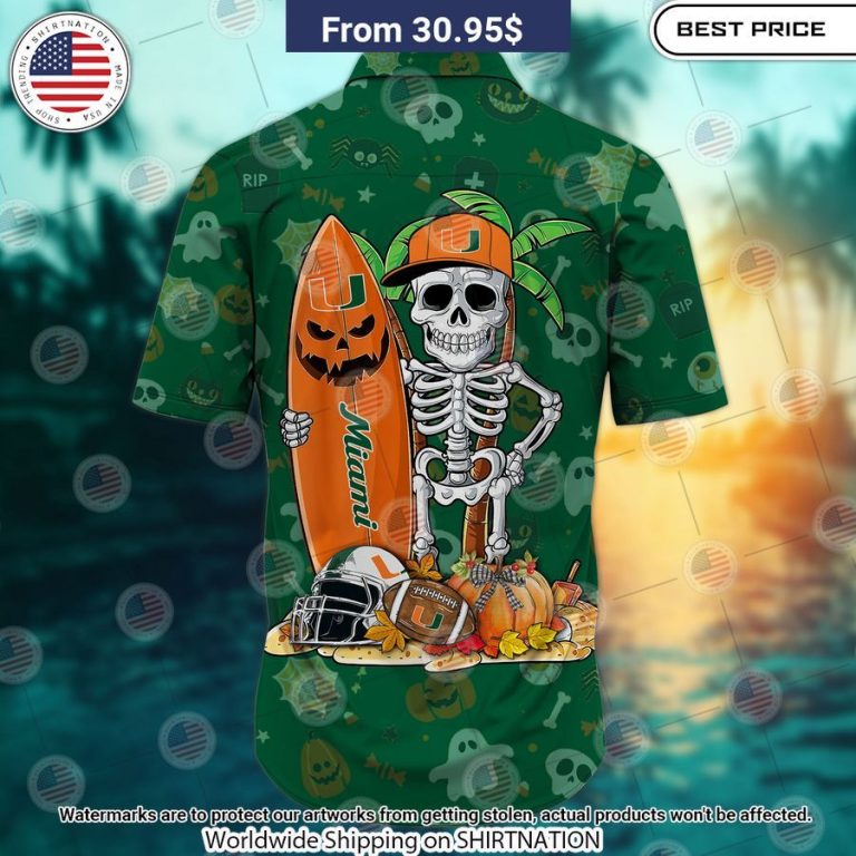 Miami Hurricanes Skeleton Hawaiian Shirt Hundred million dollar smile bro