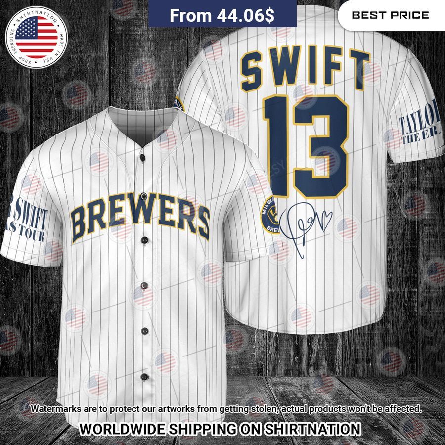 Milwaukee Brewers Taylor Swift Custom Baseball Jersey