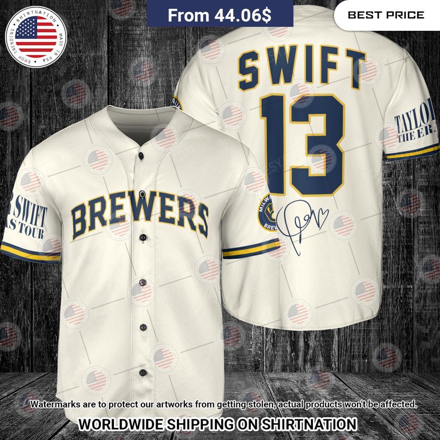Milwaukee Brewers Stitch custom Personalized Baseball Jersey -   Worldwide Shipping