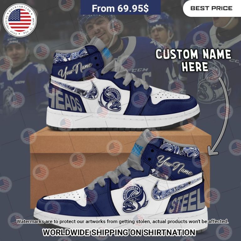 Mississauga Steelheads Custom Air Jordan 1 Nice elegant click