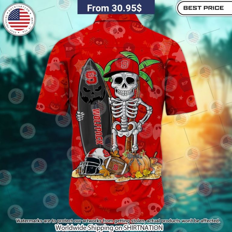 NC State Wolfpack Skeleton Hawaiian Shirt I am in love with your dress