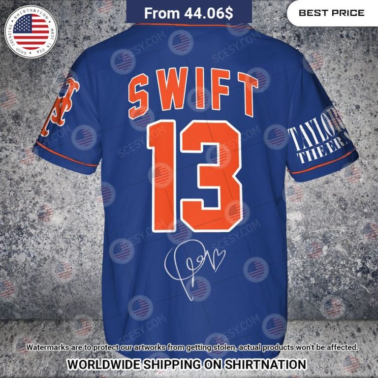 New York Mets Taylor Swift Royal Custom Baseball Jersey Rocking picture