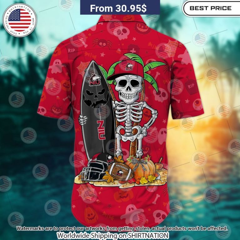 Northern Illinois Huskies Skeleton Hawaiian Shirt Great, I liked it