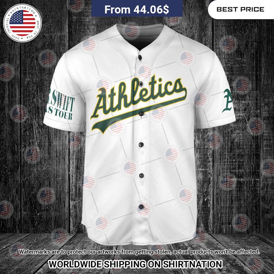 Oakland Athletics Taylor Swift Custom Baseball Jersey Natural and awesome