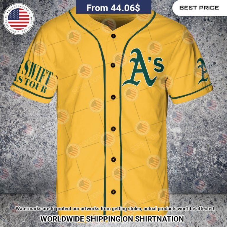 oakland athletics taylor swift gold custom baseball jersey 2 881.jpg