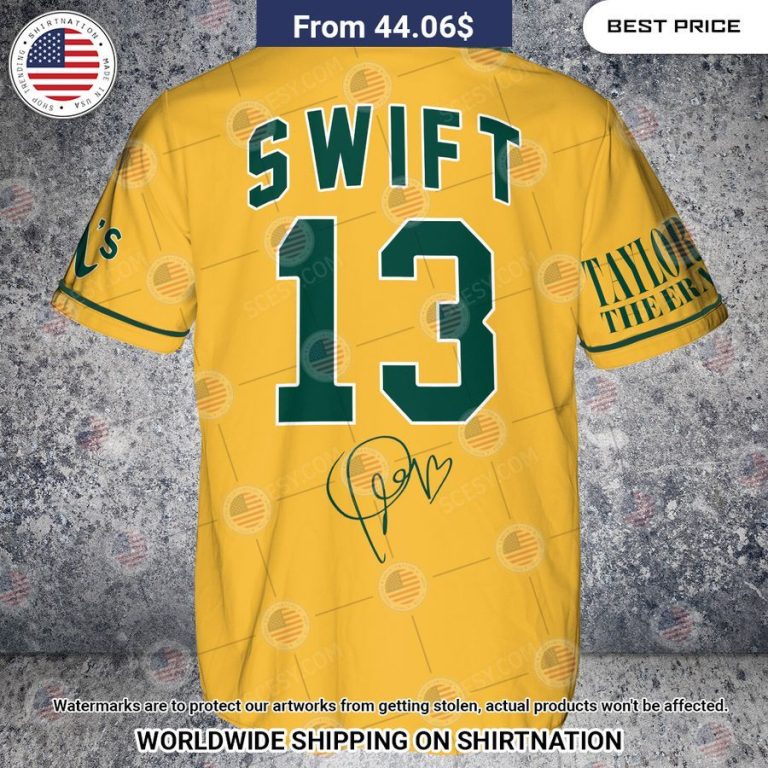 oakland athletics taylor swift gold custom baseball jersey 3 780.jpg