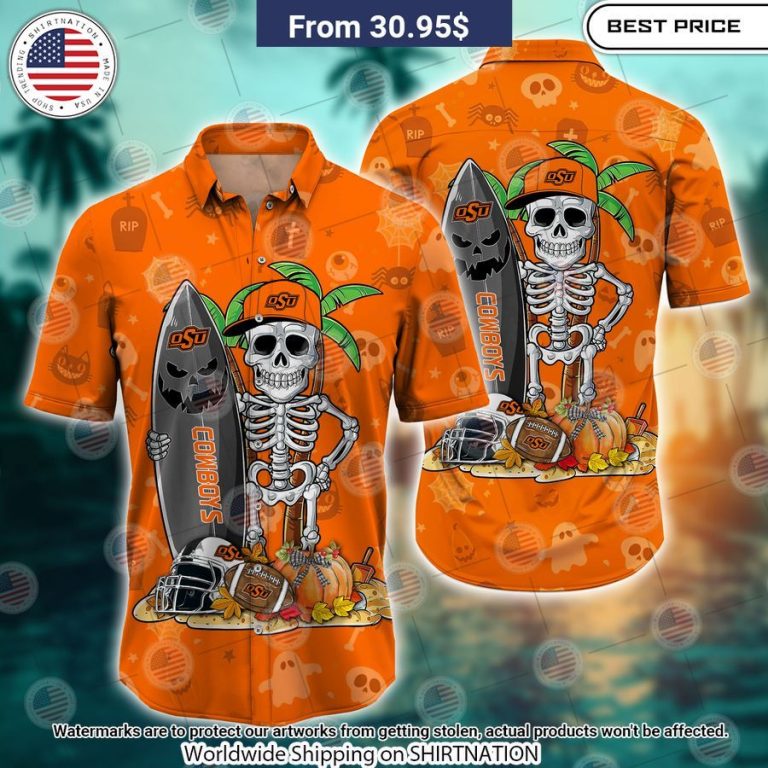 Oklahoma State Cowboys Skeleton Hawaiian Shirt My favourite picture of yours