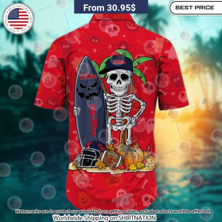 Ole Miss Rebels Skeleton Hawaiian Shirt You look lazy